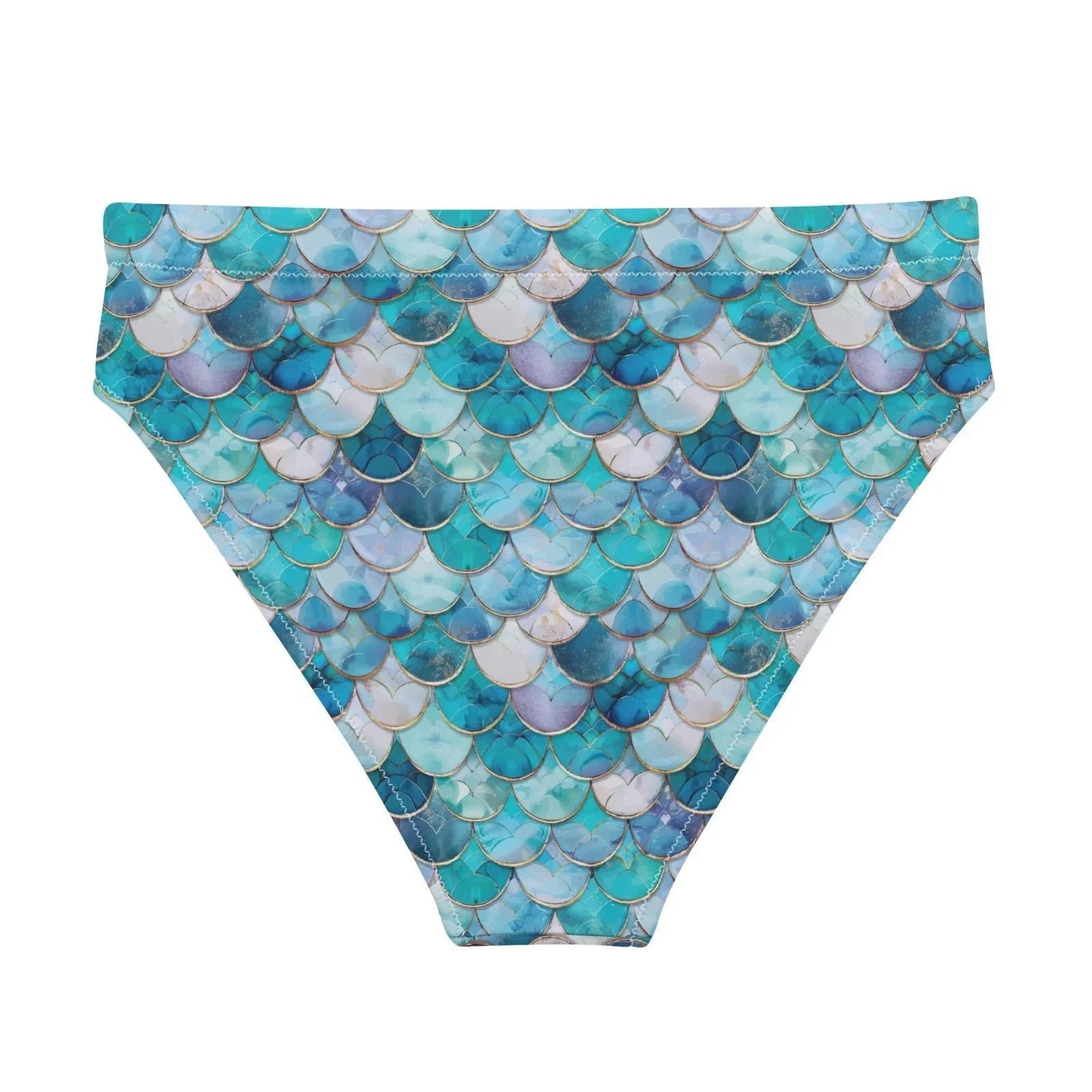 Mermaid Scales Collection Eco High-Waisted Bikini Bottom - 