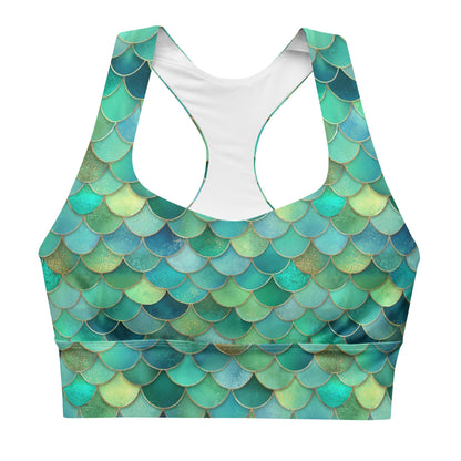Mermaid Scales Collection Eco Sports Bra Top - 