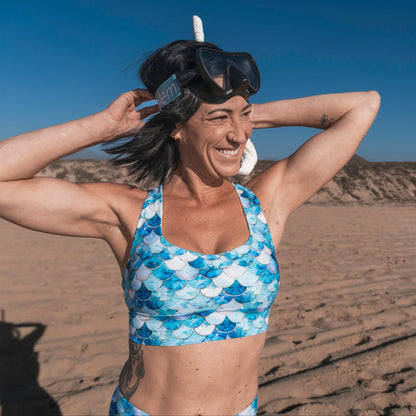 Mermaid Scales Collection Eco Sports Bra Top - 