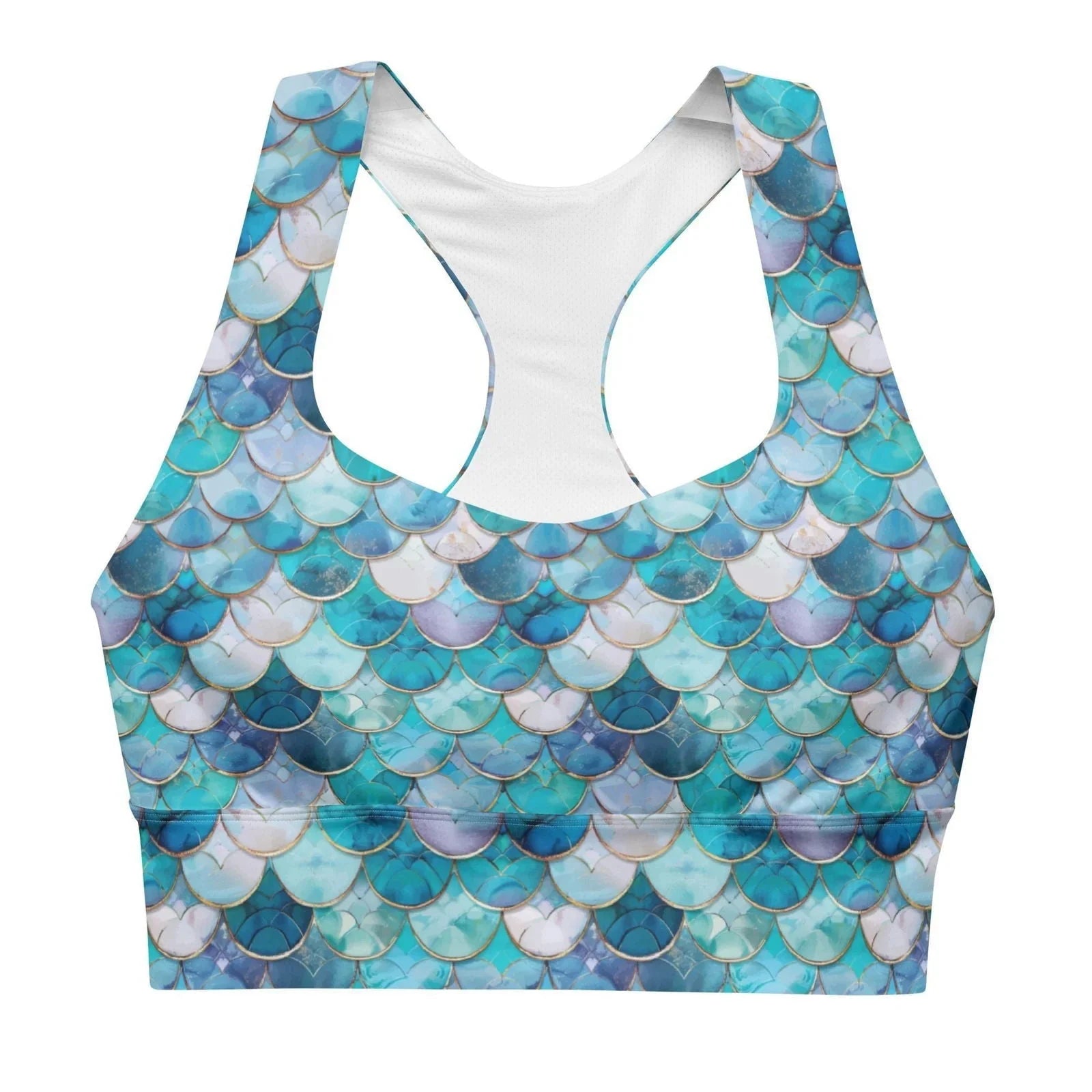 Mermaid Scales Collection Eco Sports Bra Top - 