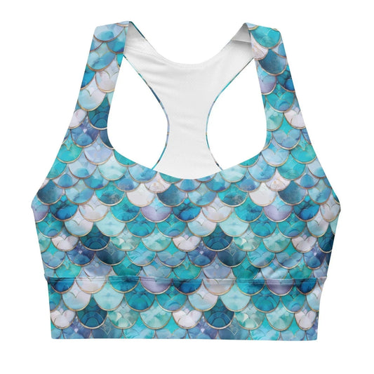 Mermaid Scales Collection Eco Sports Bra Top - 