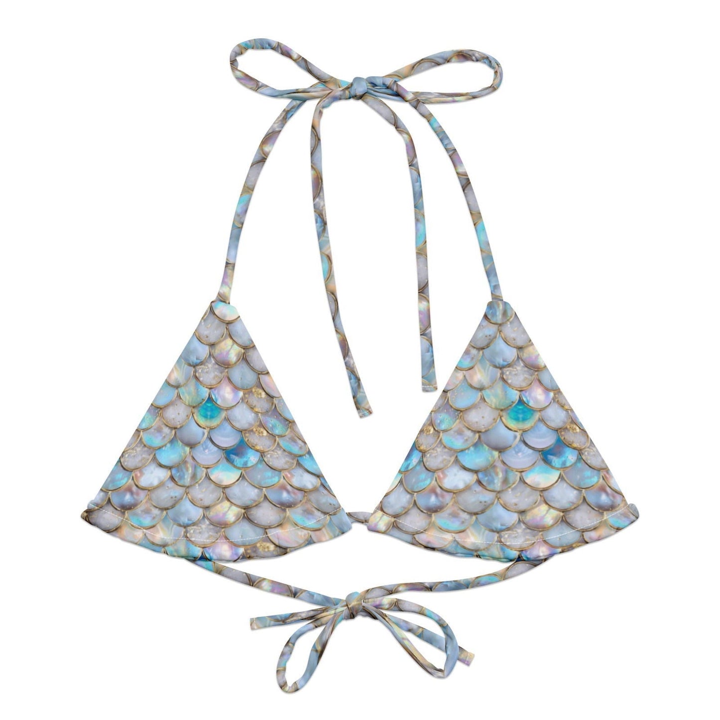 Aurora Opal Mermaid Eco String Bikini Top - 