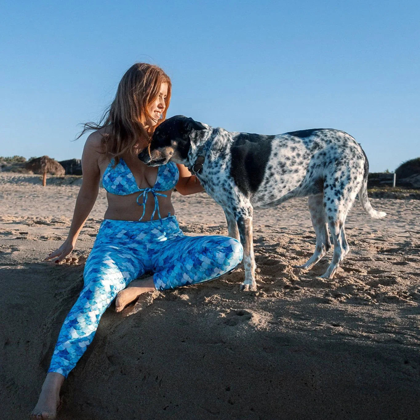 Mermaid Scales Collection Eco Swim Leggings With Pockets - 