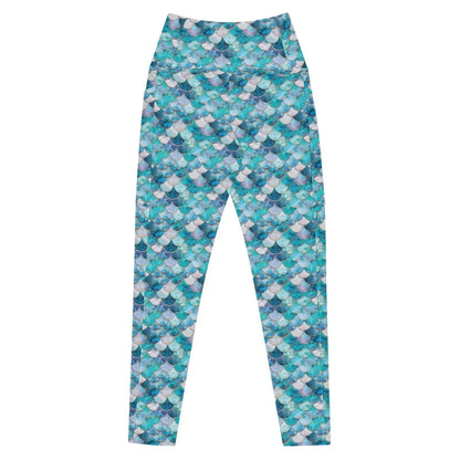 Mermaid Scales Collection Eco Swim Leggings With Pockets - 