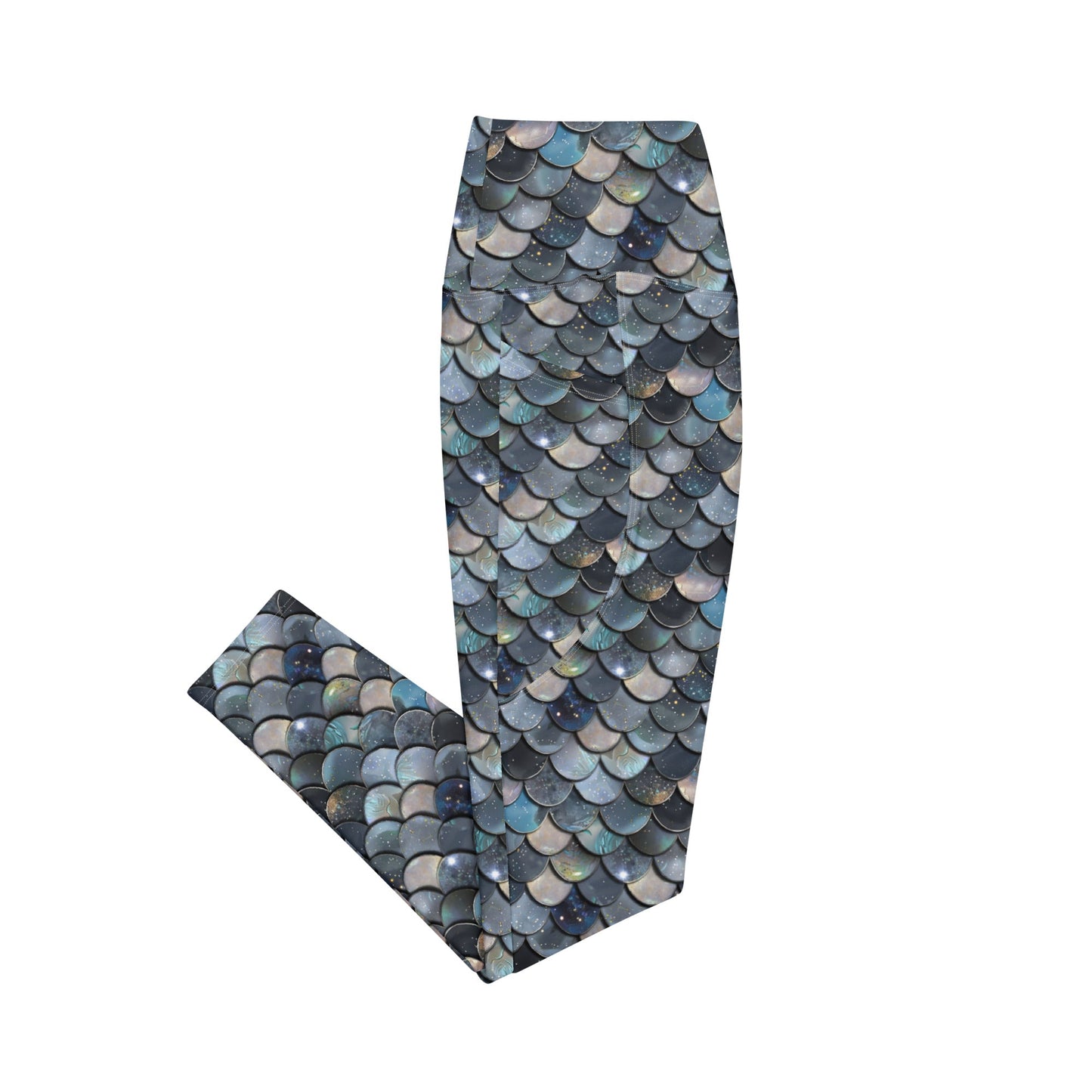Mermaid Scales Collection Eco Swim Leggings With Pockets - 