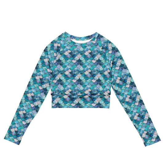 Mermaid Scales Collection Eco Cropped Rash Guard - 