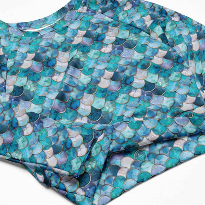 Mermaid Scales Collection Eco Cropped Rash Guard - 