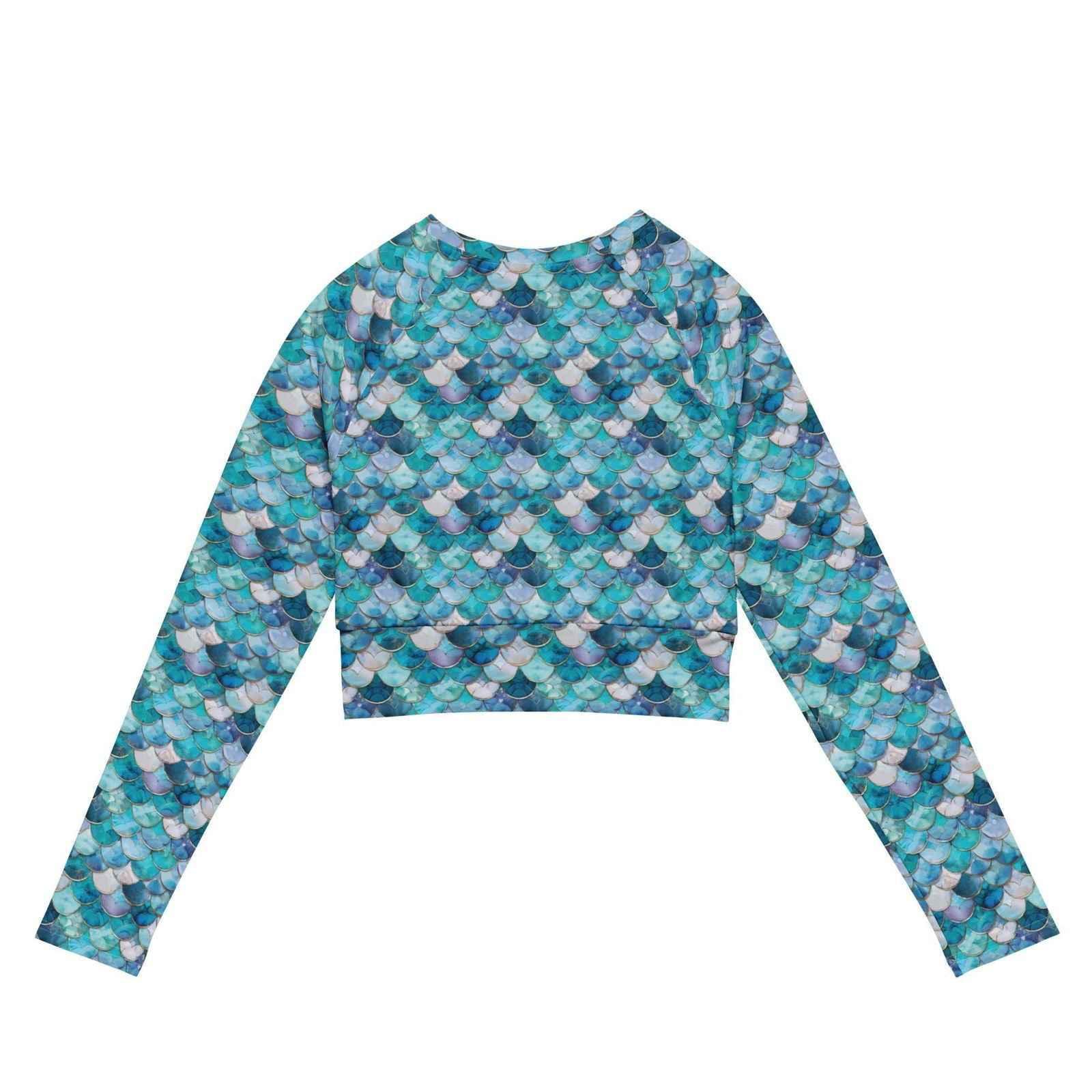Mermaid Scales Collection Eco Cropped Rash Guard - 