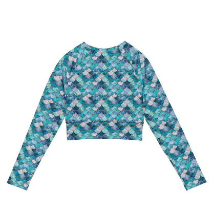 Mermaid Scales Collection Eco Cropped Rash Guard - 