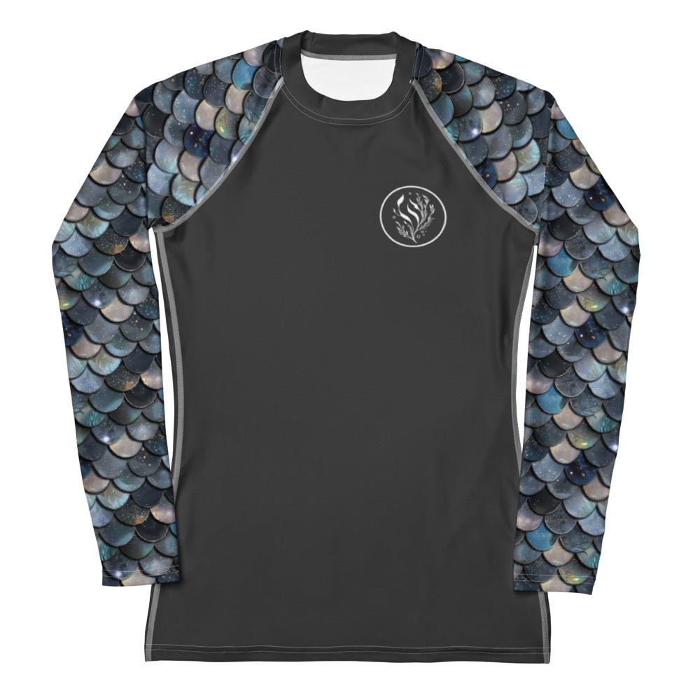 Mermaid Scales Collection Women's Rash Guard Solid - 