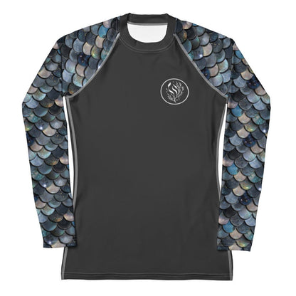 Mermaid Scales Collection Women's Rash Guard Solid - 