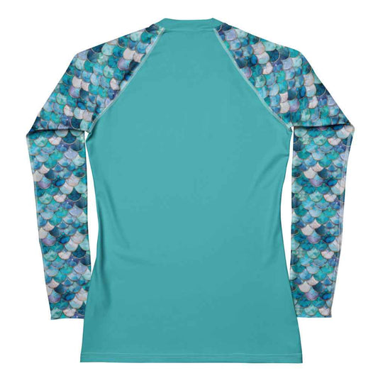 Mermaid Scales Collection Women's Rash Guard Solid - 