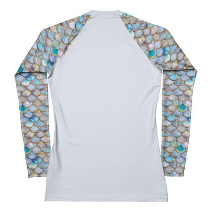 Mermaid Scales Collection Women's Rash Guard Solid - 