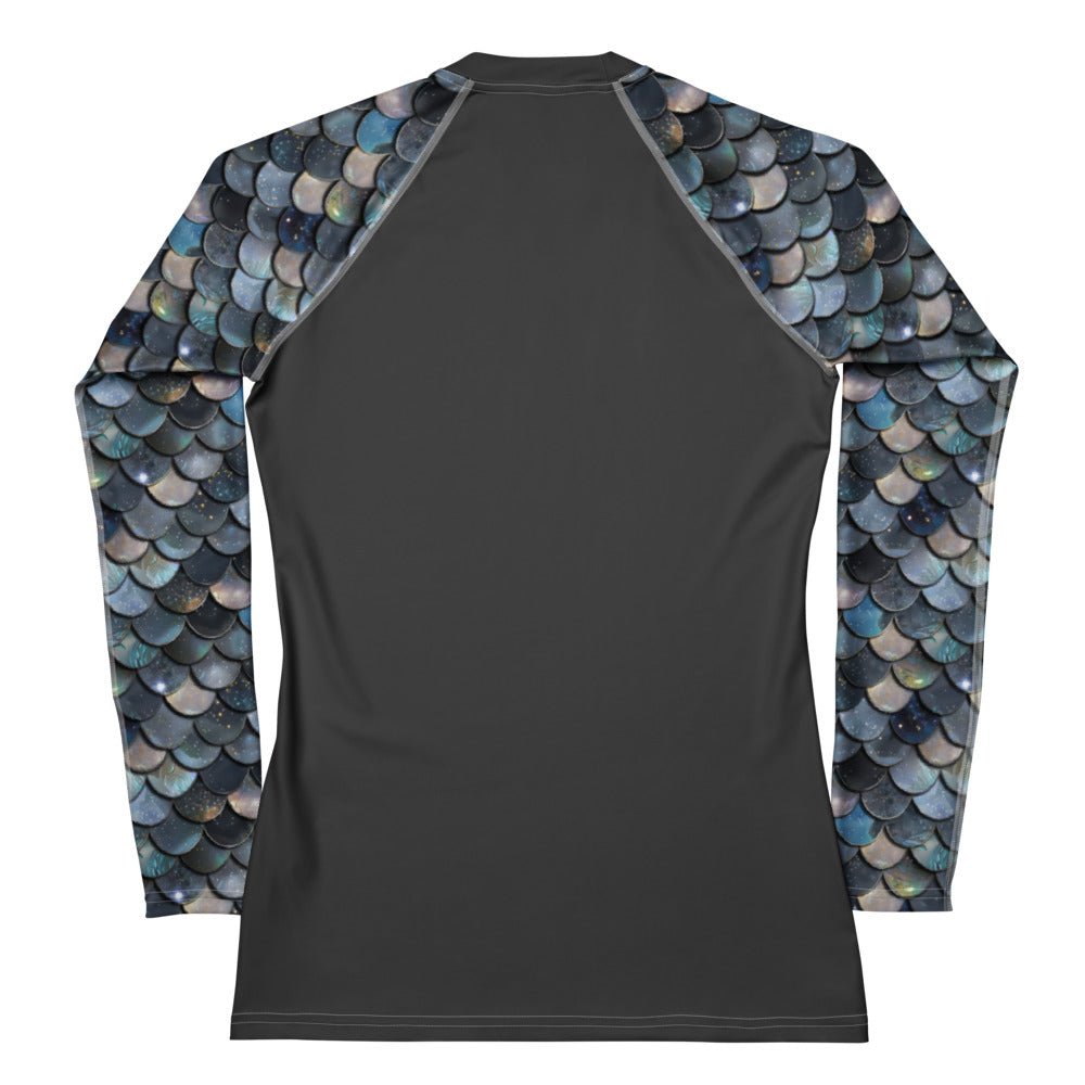 Mermaid Scales Collection Women's Rash Guard Solid - 