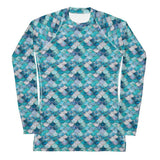 Mermaid Scales Collection Women's Rash Guard -  - ["Blue Lagoon Mermaid","mermaid","rash guard","women"]