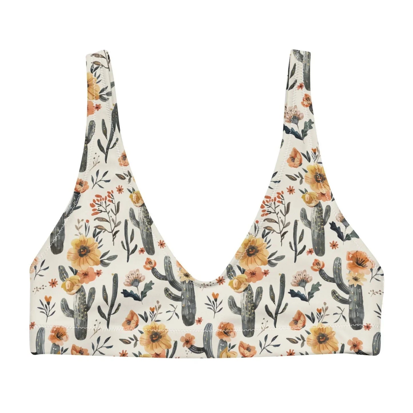 Cactus Sunflower Eco Bikini Top - 