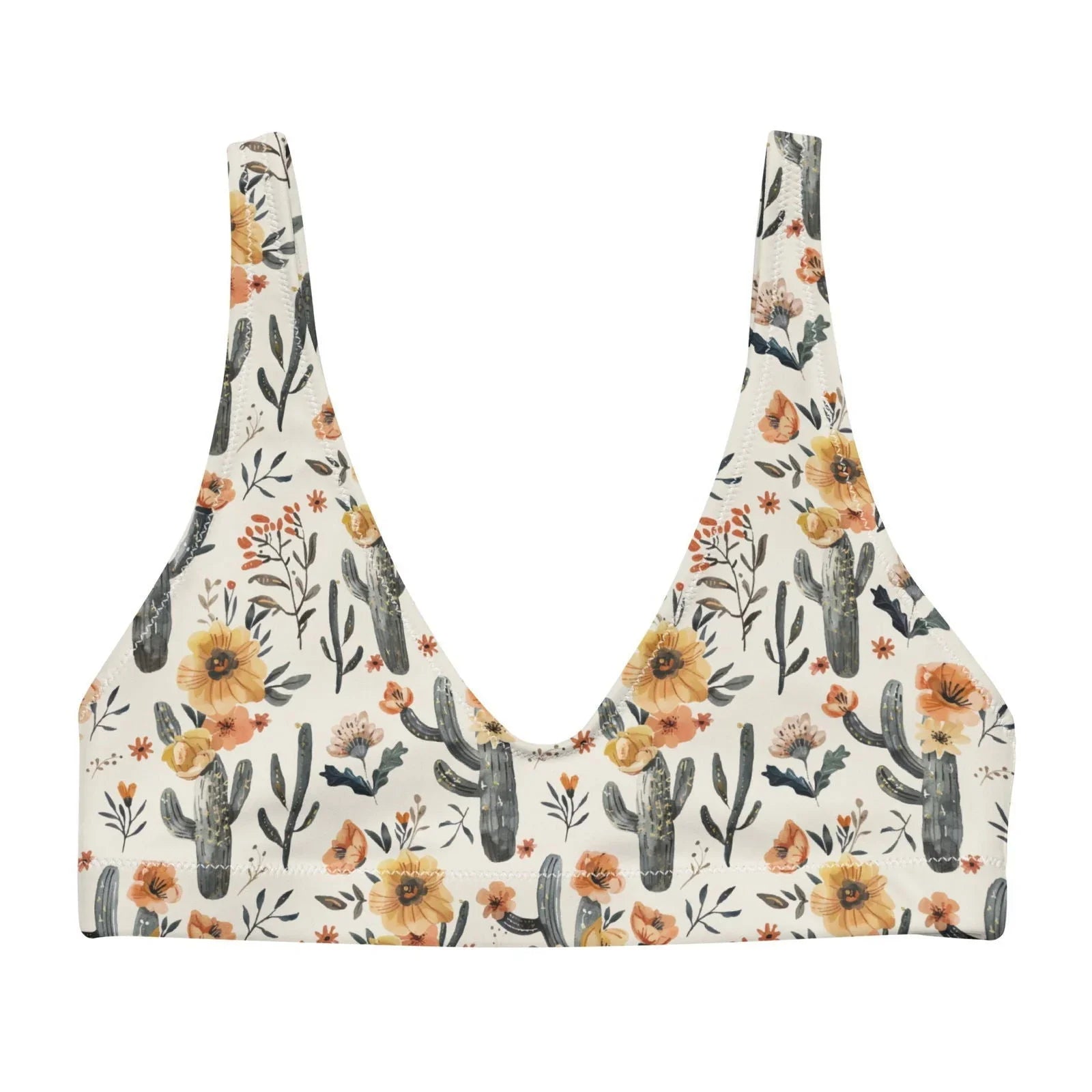 Cactus Sunflower Eco Bikini Top - 