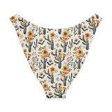 Cactus Sunflower Eco High-Leg Cheeky Bikini Bottom -  - ["cactus","swim","women"]