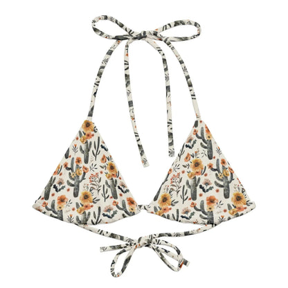 Cactus Sunflower Eco String Bikini Top - 