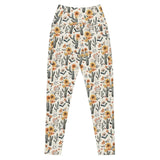 Cactus Sunflower Eco Swim Leggings With Pockets -  - ["cactus","leggings","women"]