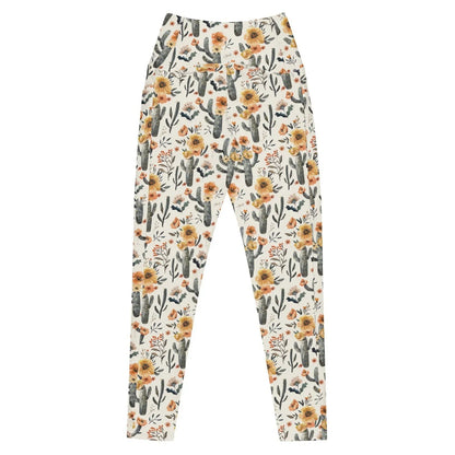 Cactus Sunflower Eco Swim Leggings With Pockets - 