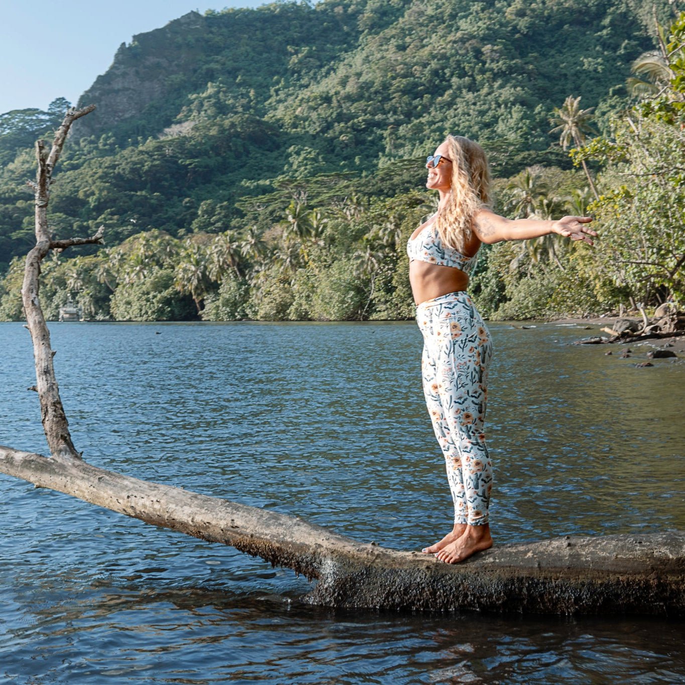 Cactus Sunflower Eco Swim Leggings With Pockets - 