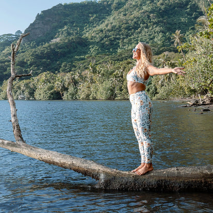 Cactus Sunflower Eco Swim Leggings With Pockets - 