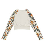 Cactus Sunflower Eco Cropped Rash Guard Solid -  - ["cactus","rash guard","women"]