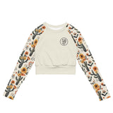 Cactus Sunflower Eco Cropped Rash Guard Solid -  - ["cactus","rash guard","women"]