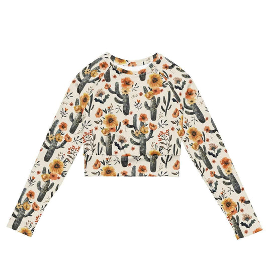Cactus Sunflower Eco Cropped Rash Guard - 