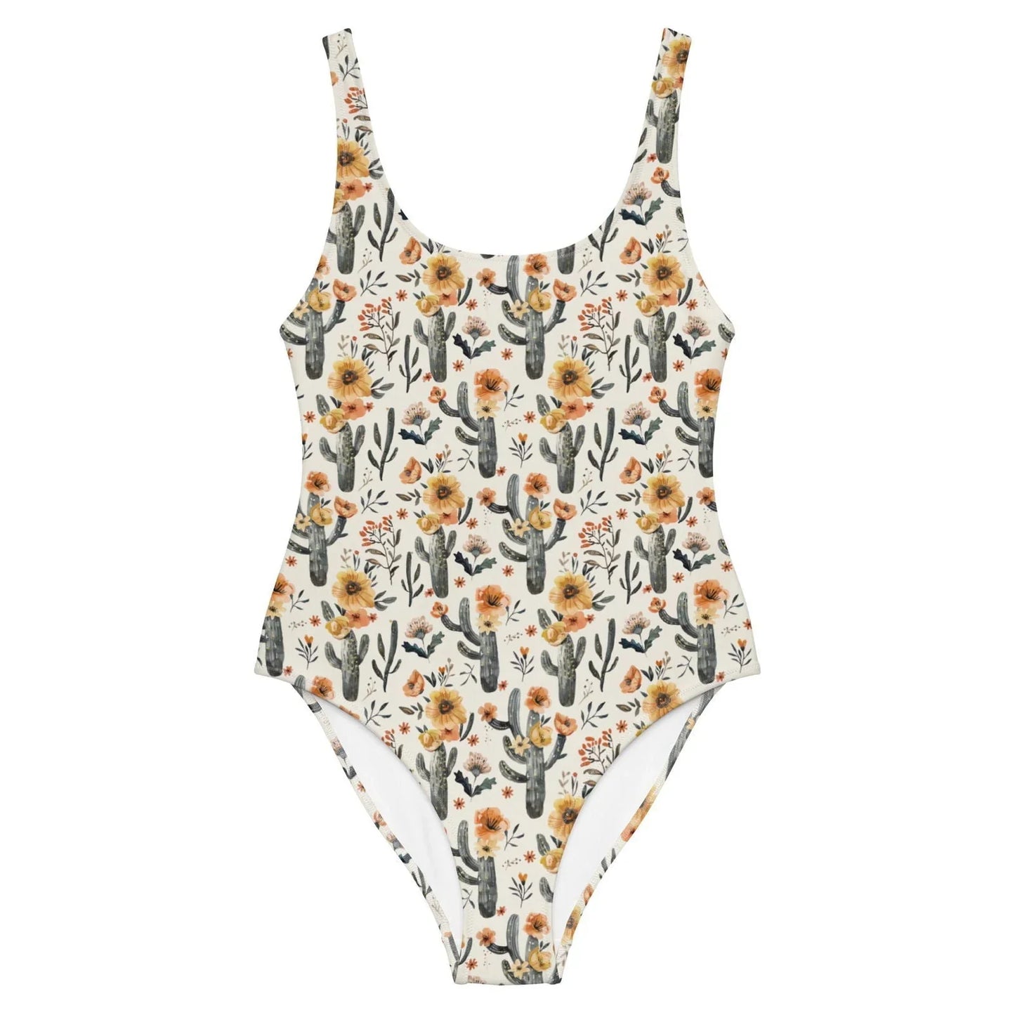Cactus Sunflower One-Piece Swimsuit - 