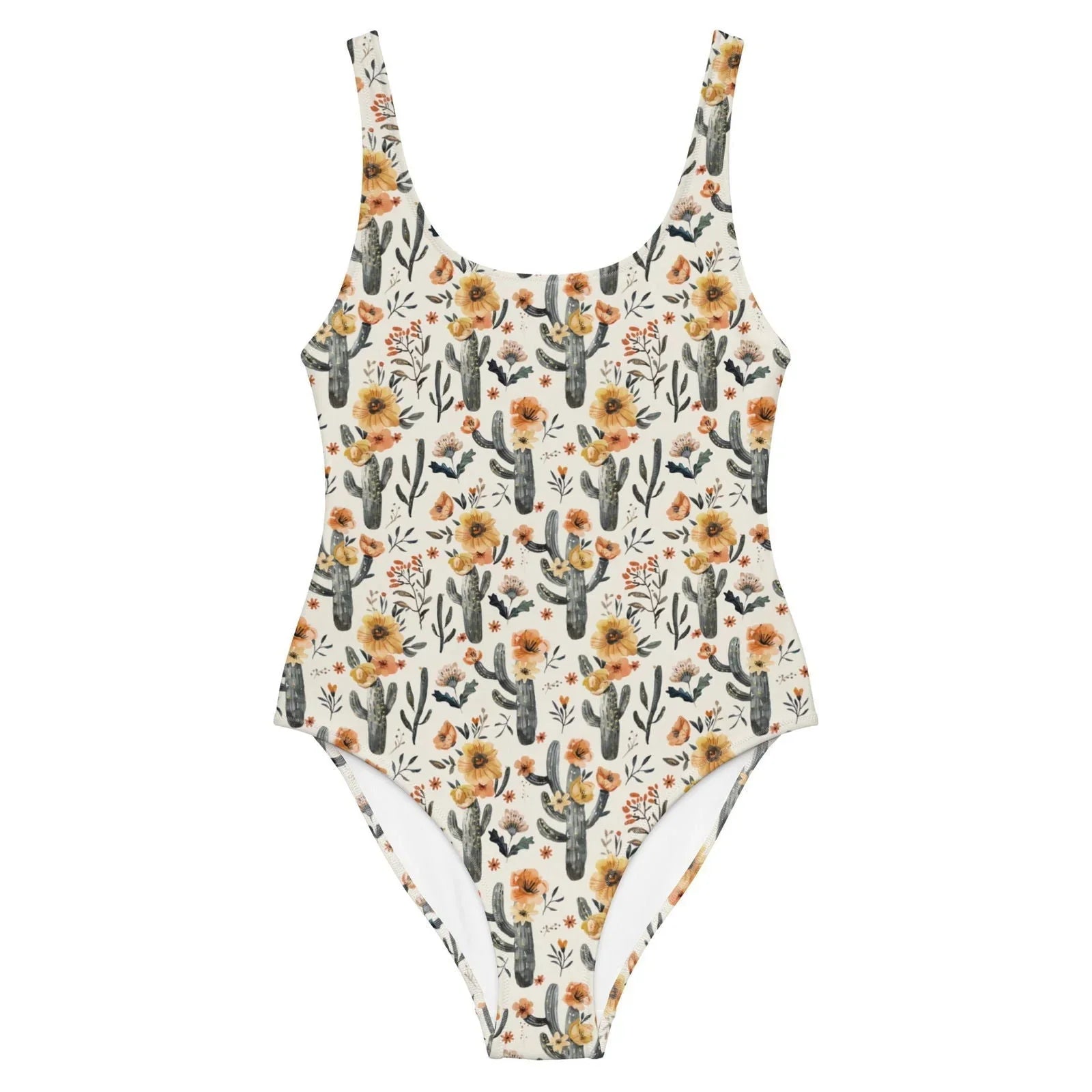 Cactus Sunflower One-Piece Swimsuit - 