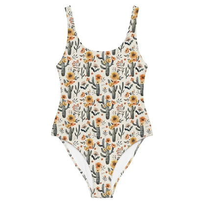 Cactus Sunflower One-Piece Swimsuit - 