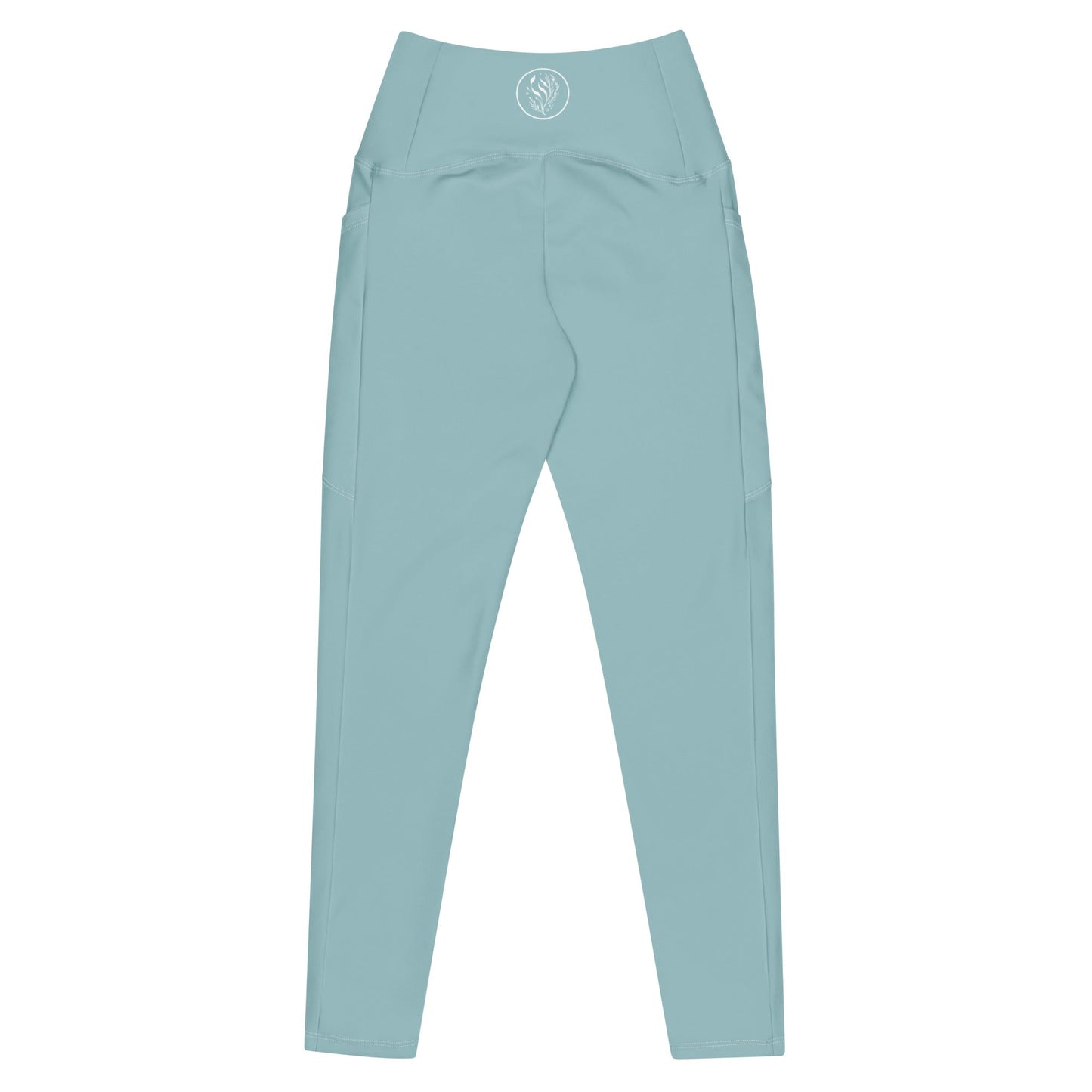 Solid Color Eco Swim Leggings With Pockets - 