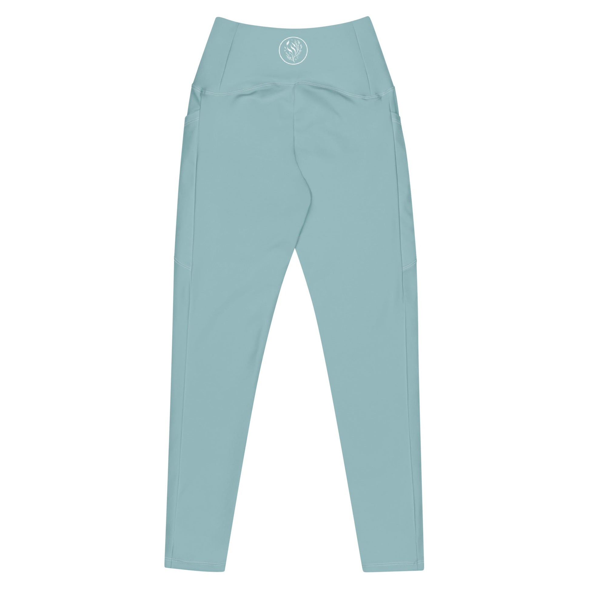 Solid Color Eco Swim Leggings With Pockets - 