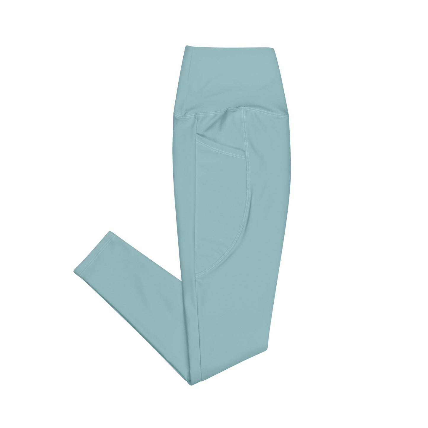 Solid Color Eco Swim Leggings With Pockets - 