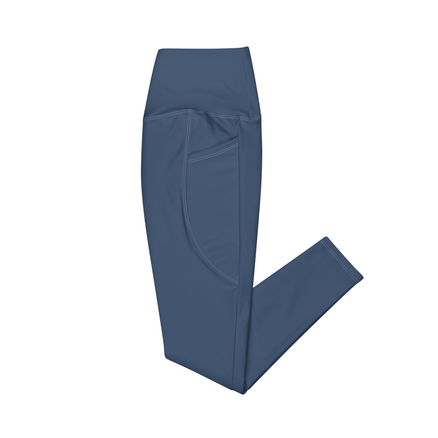 Solid Color Eco Swim Leggings With Pockets - 