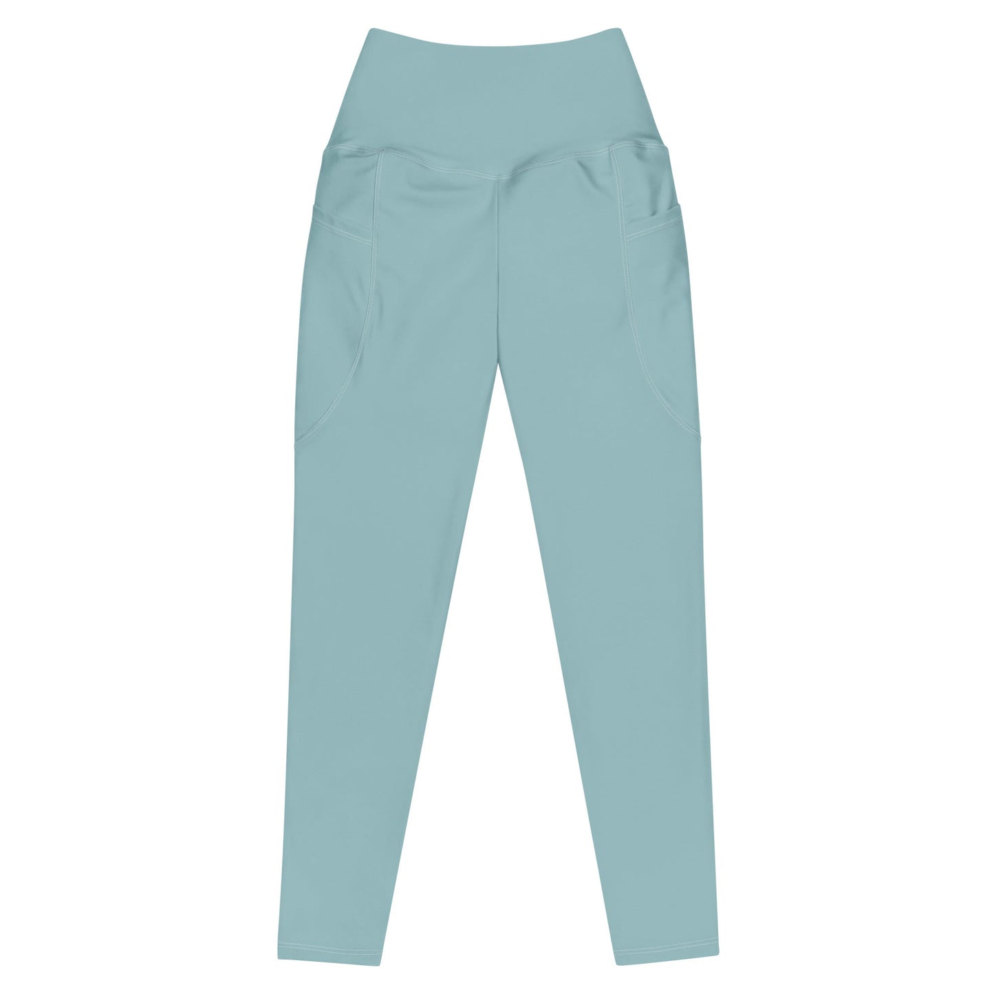 Solid Color Eco Swim Leggings With Pockets - 
