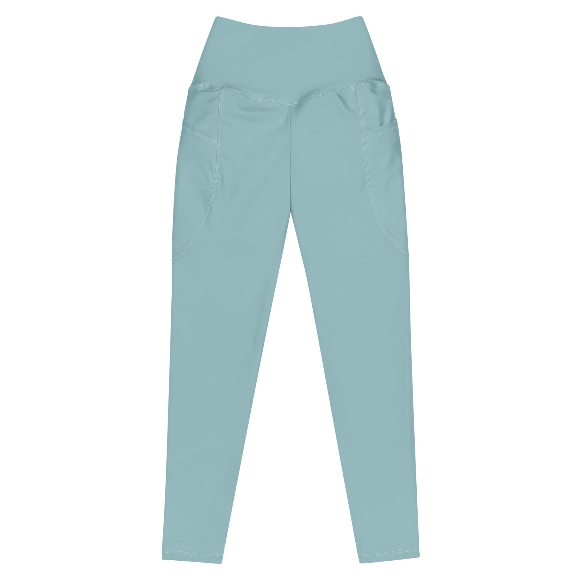 Solid Color Eco Swim Leggings With Pockets - 