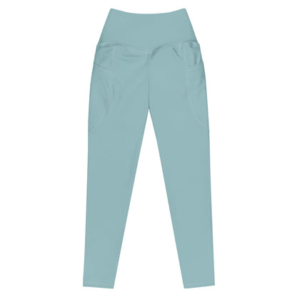 Solid Color Eco Swim Leggings With Pockets - 