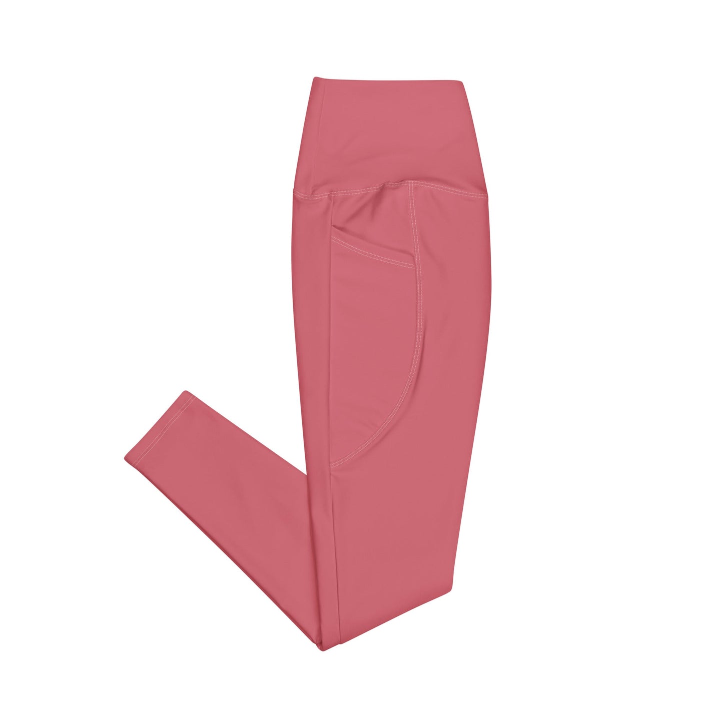 Solid Color Eco Swim Leggings With Pockets - 