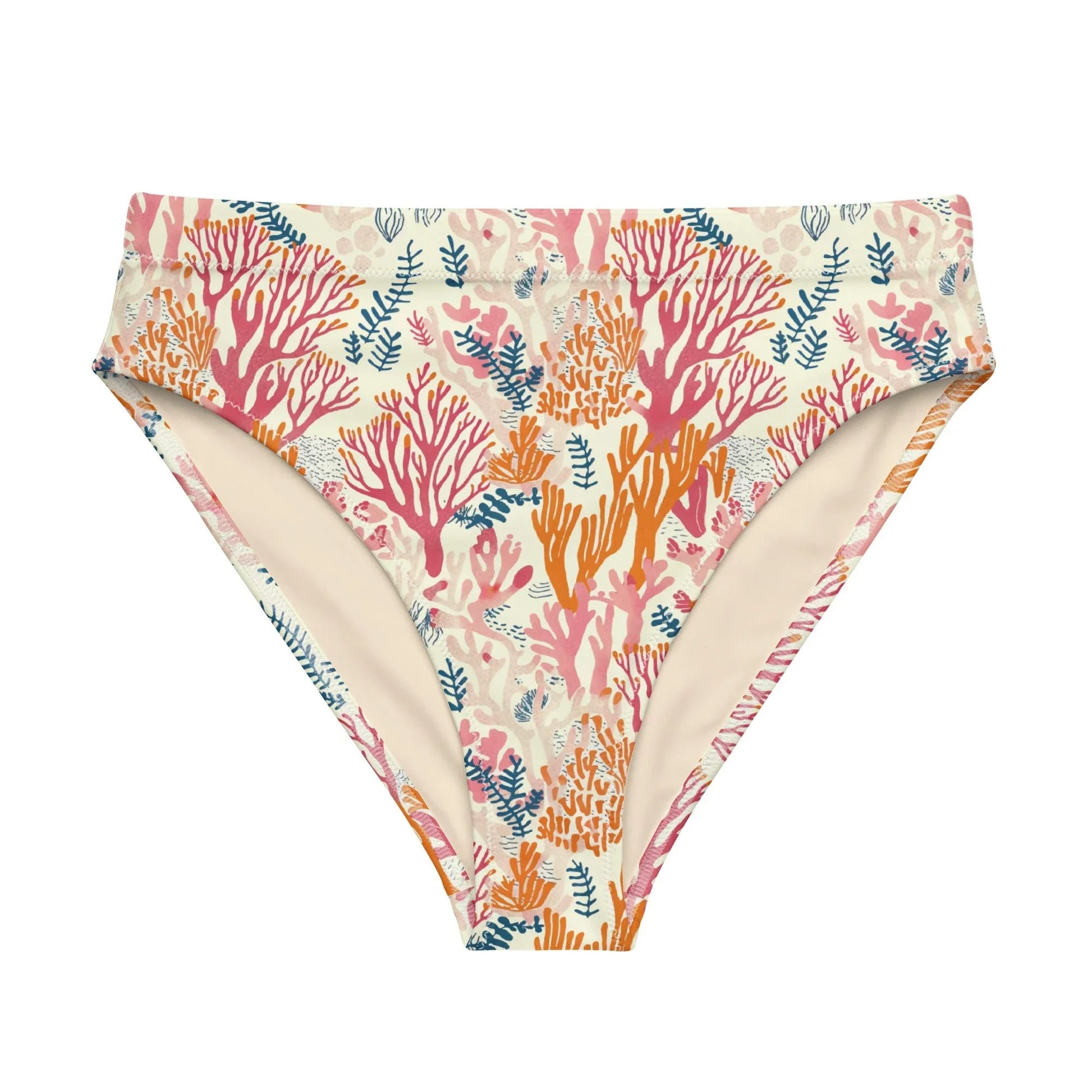 Coral Reef Eco High-Waisted Bikini Bottom - 
