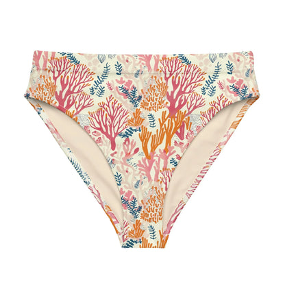 Coral Reef Eco High-Waisted Bikini Bottom - 