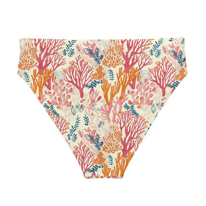 Coral Reef Eco High-Waisted Bikini Bottom - 