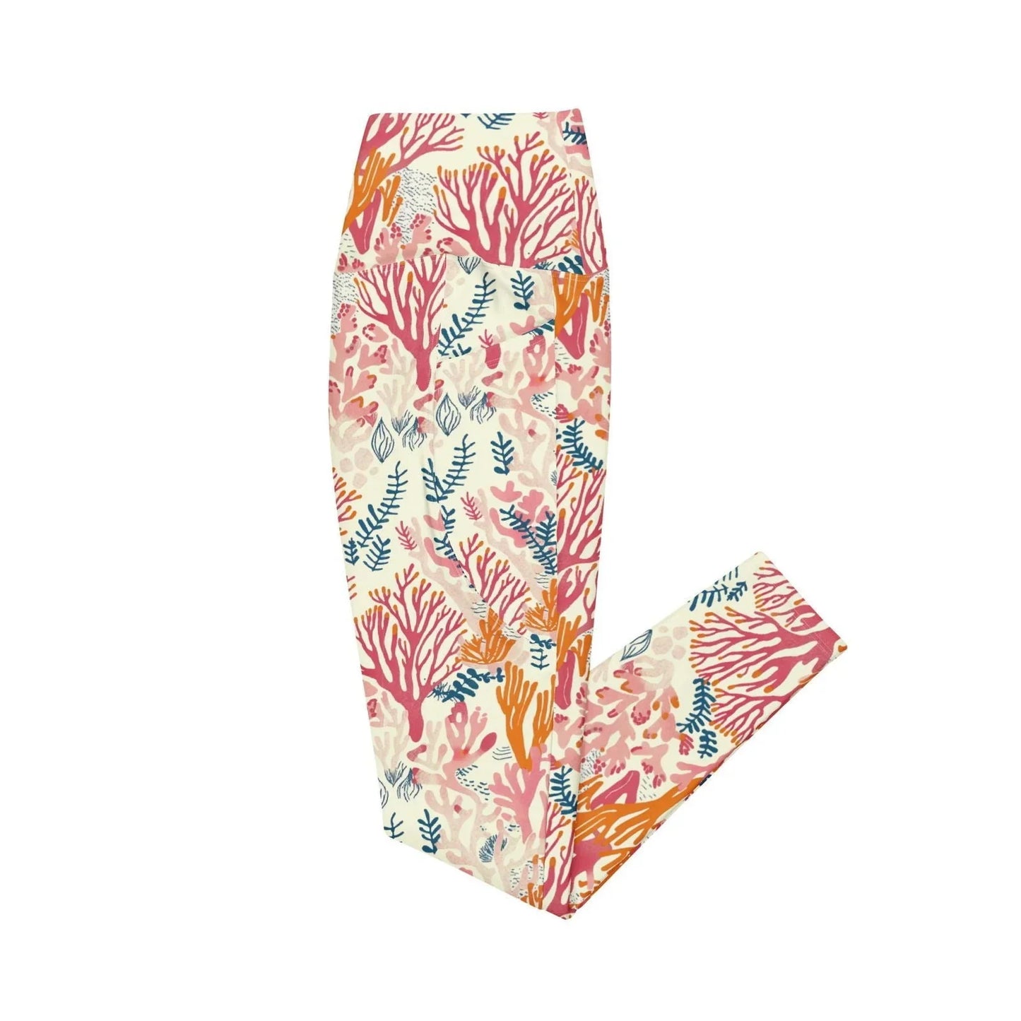 Coral Reef Eco Swim Leggings With Pockets - 