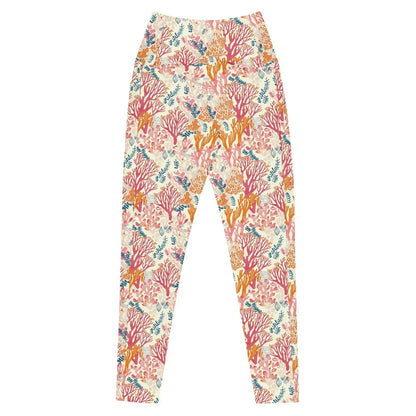 Coral Reef Eco Swim Leggings With Pockets - 