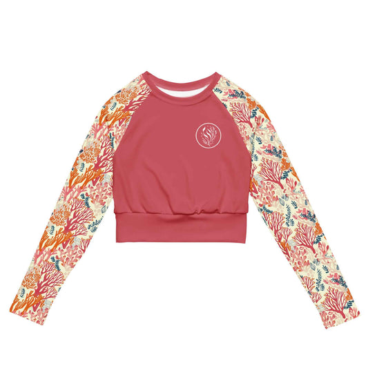 Tropical Reef Fish Eco Cropped Rash Guard Solid - 