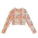 Coral Reef Eco Cropped Rash Guard -  - ["coral","Coral Reef","rash guard","women"]