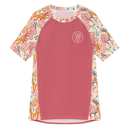 Coral Reef Men’s Short Sleeve Swim Shirt - 