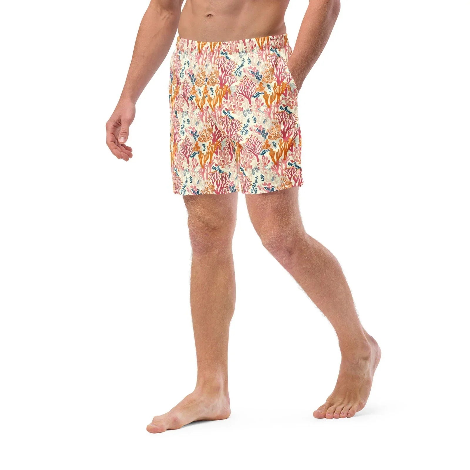 Coral Reef Men's Swim Trunks - 